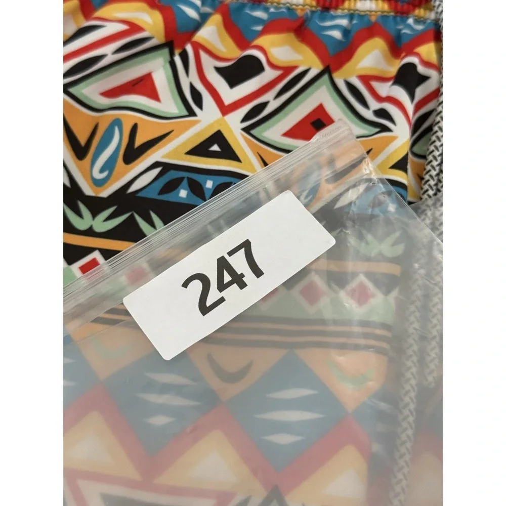 Maamgic Aztec Print‎ Swim Trunks Unlined Men's Size XL Drawstring Fast Shipping
